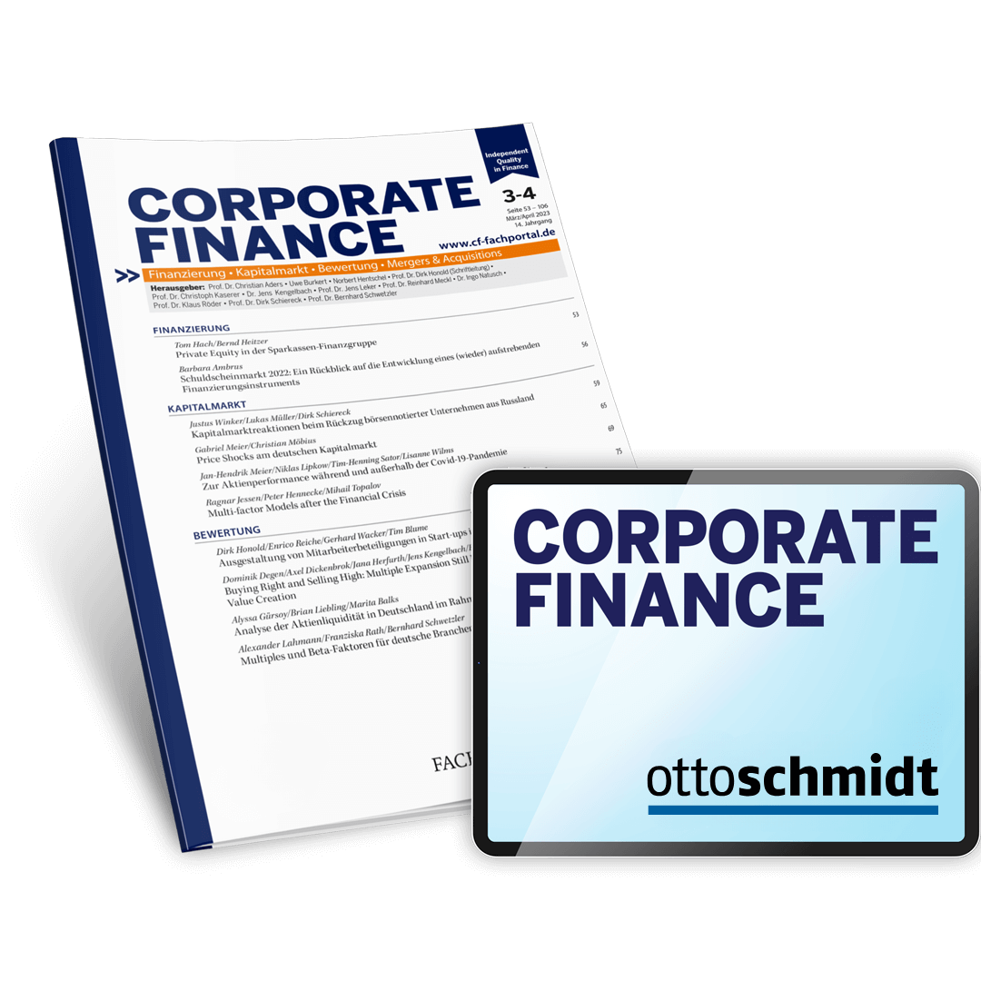 Corporate Finance Zeitschrift plus Datenbank
